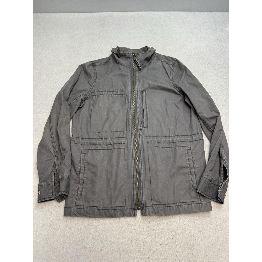 Madewell Utility Field Jacket Women's Large Gray Cotton Twill Full Zip Pockets
